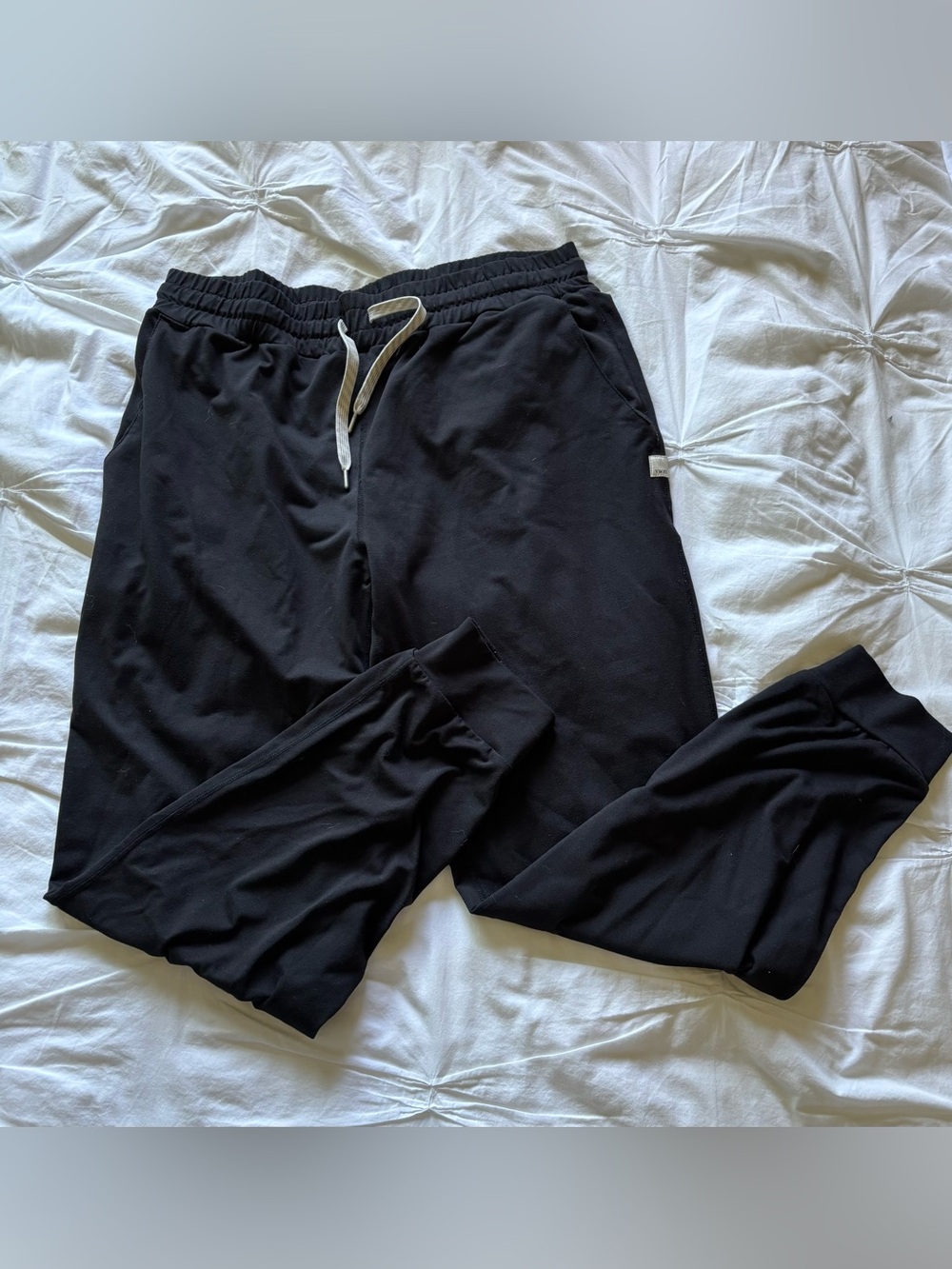 Women’s Black Jogger Sweatpants with Drawstring- medium